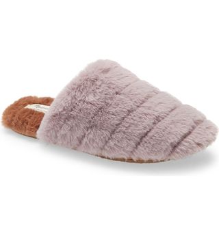 Madewell + Recycled Faux Fur Quilted Scuff Slippers