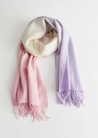 & Other Stories + Gradient Multi-Tonal Wool Scarf