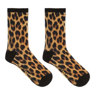 K. Bell + Leopard-Print Socks