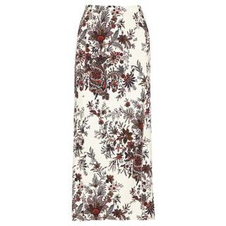 Paco Rabanne + Printed Jersey Midi Skirt