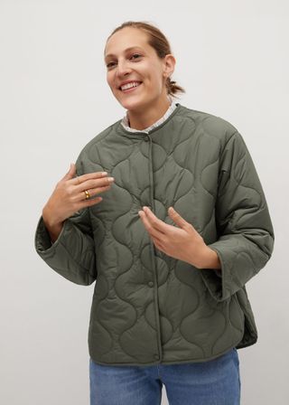 Mango + Quilted Jacket