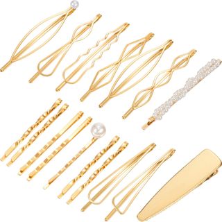 Yaomiao + 17 Piece Gold Hair Clip Set