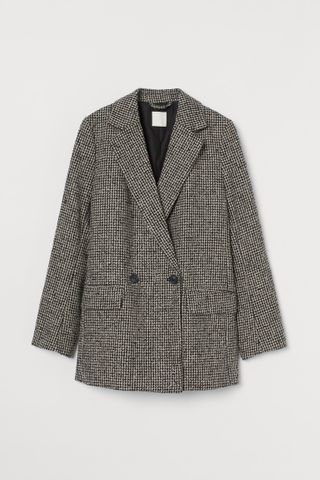 H&M + Double-Breasted Bouclé Jacket
