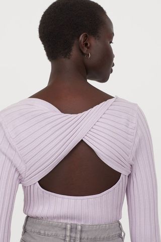 H&M + Wrapover-Back Sweater