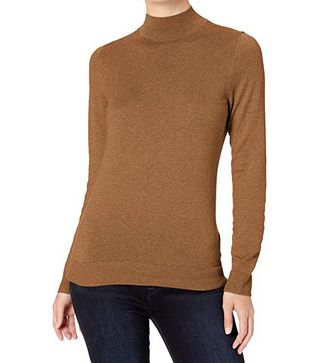 Amazon Essentials + Lightweight Long-Sleeve Mockneck Sweater
