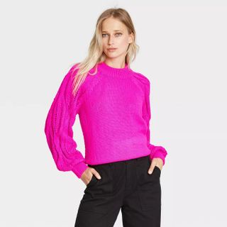 Who What Wear x Target + Mock Turtleneck Pullover Sweater