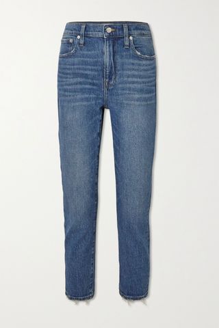 Madewell + Cropped Distressed High-Rise Slim-Leg Jeans