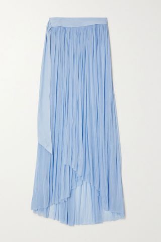 Elena Makri + Delfis Draped Silk-Tulle Skirt