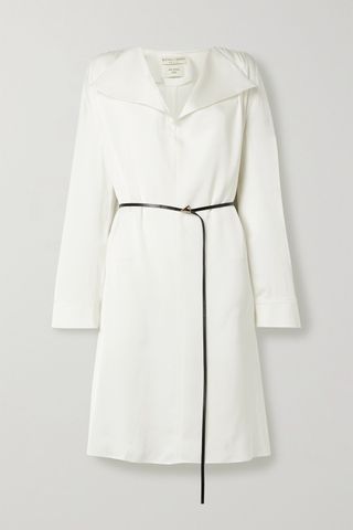 Bottega Veneta + Belted Silk-Satin Tunic