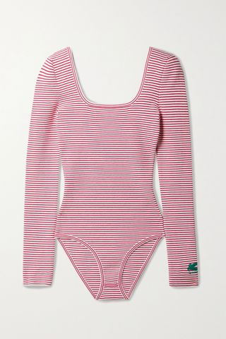 Etro + Striped Cotton-Blend Bodysuit
