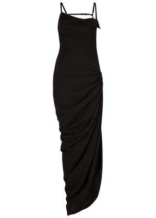 Jacquemus + Saudade Black Twill Maxi Dress