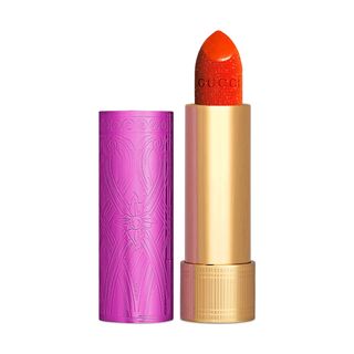 Gucci + Rouge à Lèvres Lunaison Glitter Lipstick in Agatha Orange