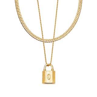 Missoma + Gold Camail Padlock Necklace Set