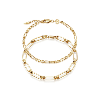Missoma + Gold Aegis & Filia Chain Bracelet Set
