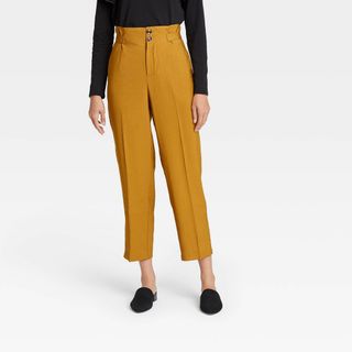 Who What Wear x Target + High-Rise Relaxed Fit Trousers