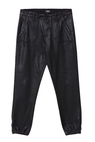 PAIGE + Mayslie Jogger - Black Fog Luxe Coating