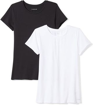 Amazon Essentials + 2-Pack Tech Stretch Short-Sleeve Crewneck T-Shirt
