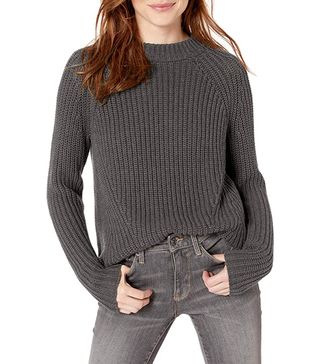 Goodthreads + Relaxed Fit Cotton Shaker Stitch Mock Neck Sweater