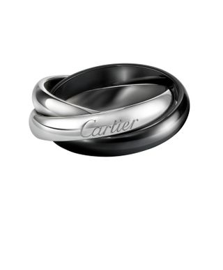 Cartier + Trinity Classic Ring in 18k White Gold and Ceramic