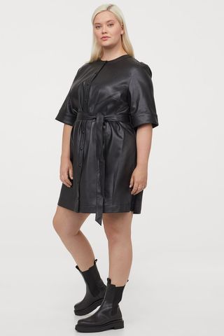 H&M + H&M+ Faux Leather Dress