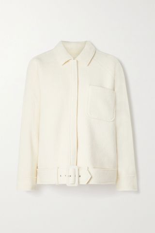 Anine Bing + Jaden Belted Wool-Blend Jacket