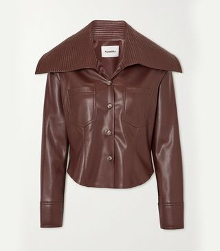 Nanushka + Kiara Vegan Leather Shirt