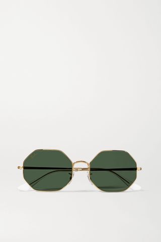 Ray-Ban + 1972 Octagon-Frame Gold-Tone Sunglasses