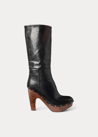 Ralph Lauren + Vachetta Calfskin Clog Boot