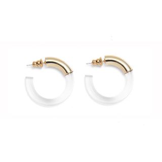 Lady Grey + Mini Mirage Hoops in Gold