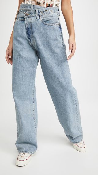 R13 + Wide Leg Cross Over Jeans