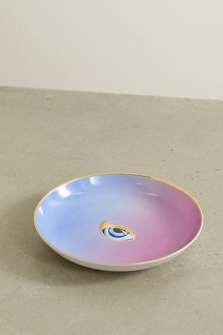 L'Objet + + Lito Gold-Plated Porcelain and Resin Plate