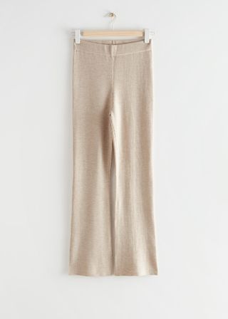 & Other Stories + Flared Rib Knit Trousers