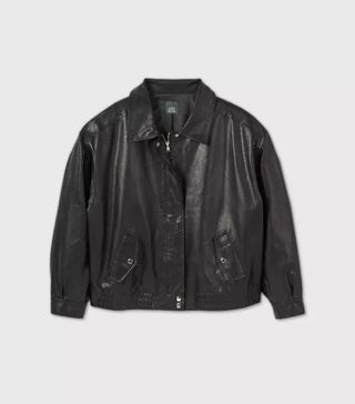 Wild Fable + Faux Leather Bomber Jacket