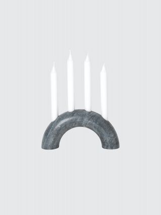 Ferm Living + Bow Marble Candle Holder