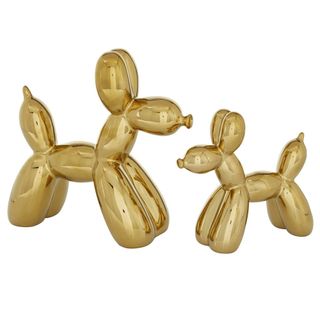 Olivia & May + Set of 2 Ceramic Balloon Dog Sculptures