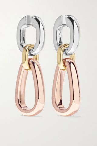 Pomellato + Iconica 18-Karat Yellow and Rose Gold and Rhodium-Plated Earrings