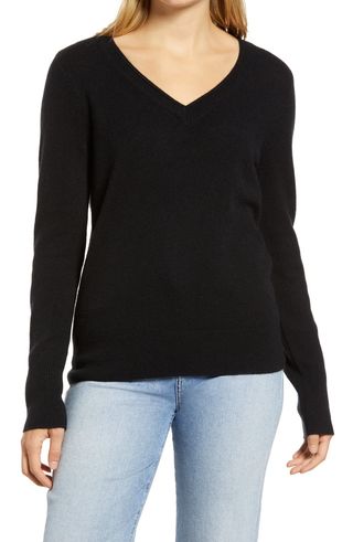 Halogen + V-Neck Cashmere Sweater