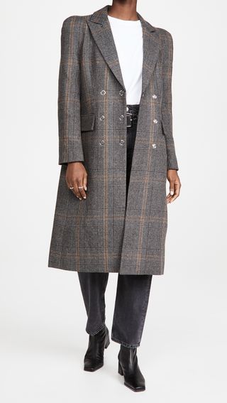 Tibi + Double Breasted Sculpted Coat