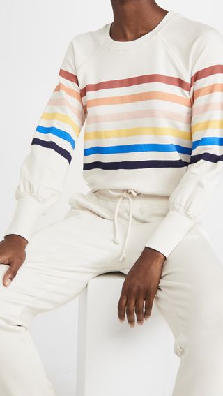 Sundry + Striped Raglan Sleeve Sweatshirt