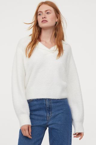 H&M + Collared Knit Sweater