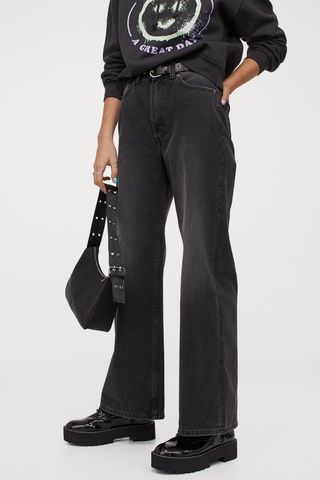 H&M + Wide High Jeans