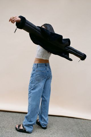 BDG + High-Waisted Baggy Jeans