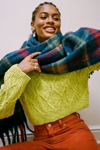 Urban Outfitters + Brushed Plaid Scarf