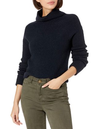Daily Ritual + Cozy Boucle Mock Neck Sweater