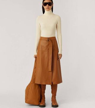 Joseph + Salic Nappa Leather Skirt