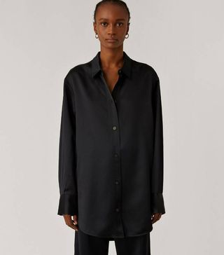 Joseph + Bernel Satin Wool Blouse