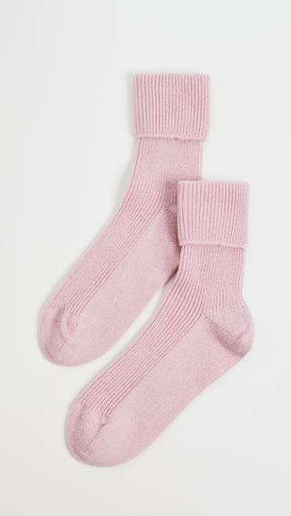 Rosie Sugden + Cashmere Bed Crew Socks