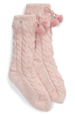 Ugg + Pompom Fleece Lined Socks