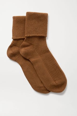 Johnstons of Elgin + Ribbed Cashmere Socks