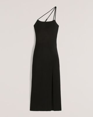Abercrombie & Fitch + Asymmetrical One-Shoulder Maxi Sweater Dress